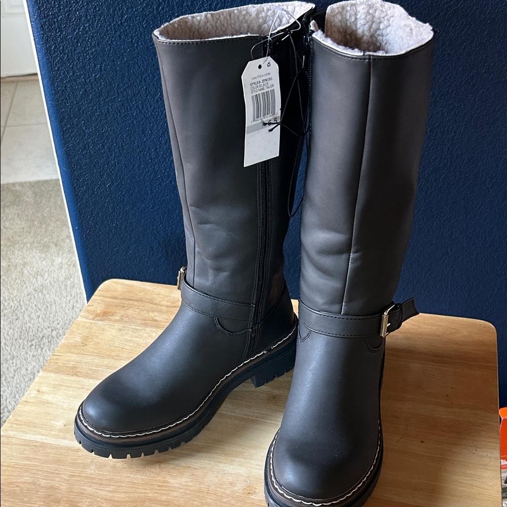 Brand New Nautica Black Knee-High Lined Winter Boots Women’s
